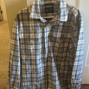 Carhartt Men's Casual Flannel in Gray and White